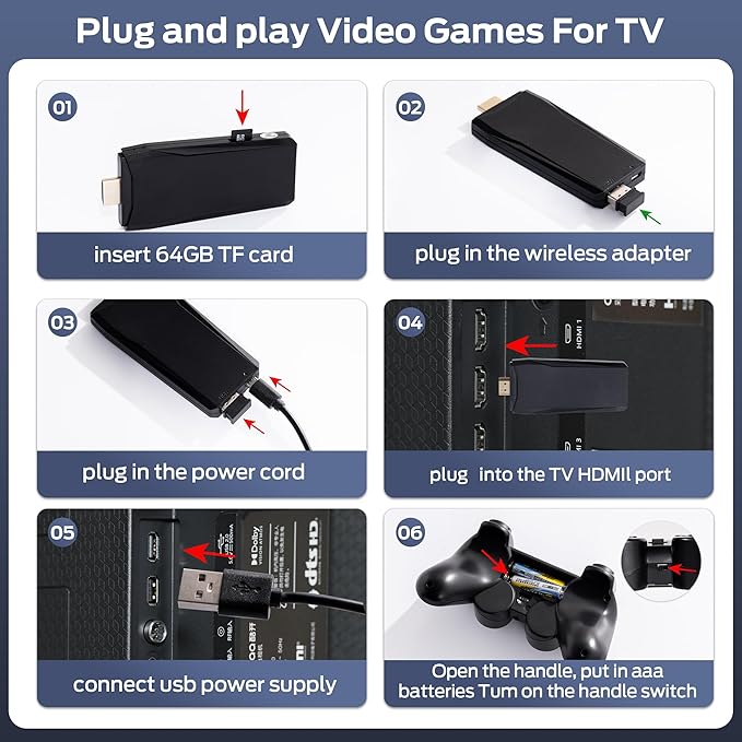 Retro Game Console, Retro Gaming Console, Wireless Retro Game Console, Plug & Play Video TV with 25200+ Built-in Games, 4K HDMI Output, and 2.4GHz Wireless Controller, 9 Classic Emulators (Black)