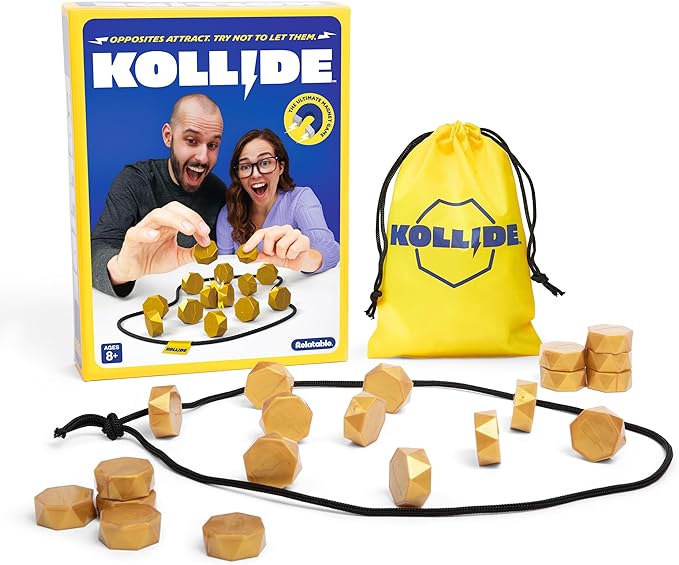 Kollide by Relatable, Exciting Magnetic Game for Easter Family Game Night, Great Fun Games for Kids and Easter Basket Gifts, Includes 1 Rope, 20 Magnets, and Instructions