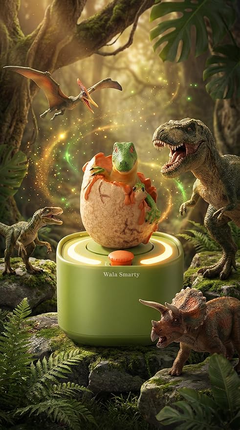 Magic AI Children's Storytelling Toy Machine -Dinosaur Island Adventures and Alex The Panda's Journey Home Personalized Interactive Stories with Smart Q&A, Fun Character Toys