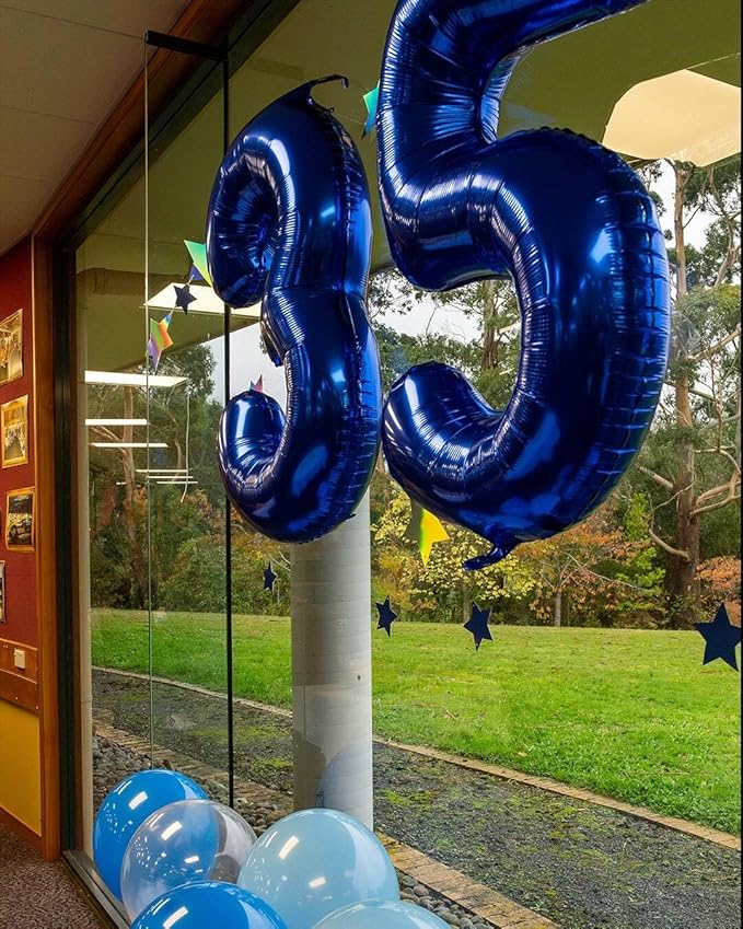 Night Blue Number 0 Balloon 40 Inch, 0 Balloon Number for 10th 20th 30th 40th 50th 60th Birthday Decorations, Night Blue Party Supplies