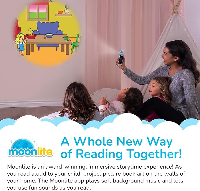 Moonlite Storybook Reels for Flashlight Projector, Kids Toddler | Goldilocks and The Three Bears | Single Reel Pack Story for 12 Months and Up