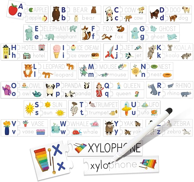 Headu Read & Write – Preschool Learning Activities Ages 3-6, Educational Toys for 3 4 5 6 Year Old Boys Girls, Reusable Letter Tracing for Kids, Learn to Write, Kids Writing Practice, Teaching Games