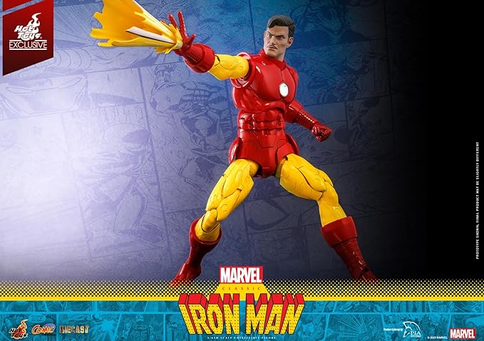 Hot Toys Iron Man Classic Comic Masterpiece CMS014D57 Diecast 1/6 Scale Exclusive, Red