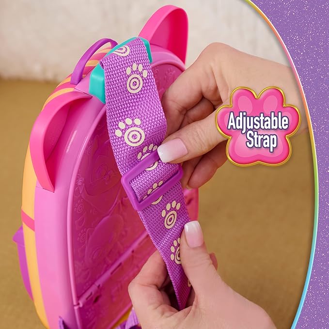 Disney Jr. SuperKitties Su-Purr Backpack Set with Adjustable Strap, 7-Pieces, Lights and Sounds Play Tablet, Dress Up and Pretend Play, Kids Ages 3 and Up by Just Play