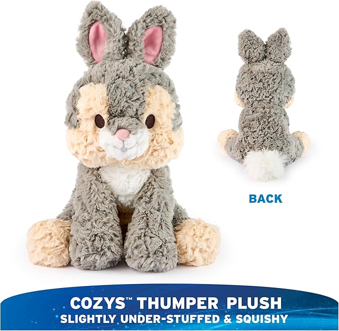 GUND Disney Official Thumper Plush, Disney Cozys Collection, Bambi Toys, Bunny Rabbit Stuffed Animal for Ages 1 and Up, Gray, 10”