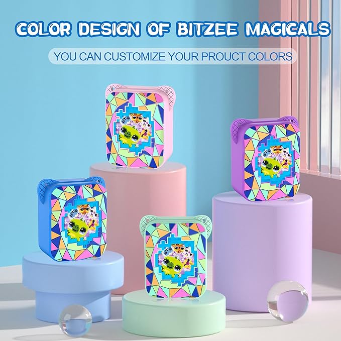 Silicone Case for Bitzee Magicals Interactive Toy, Protective Sleeve 2 in 1 Cover + Lanyard for Bitzee Magicals Interactive Toy Electronic Pets Accessories - Blue