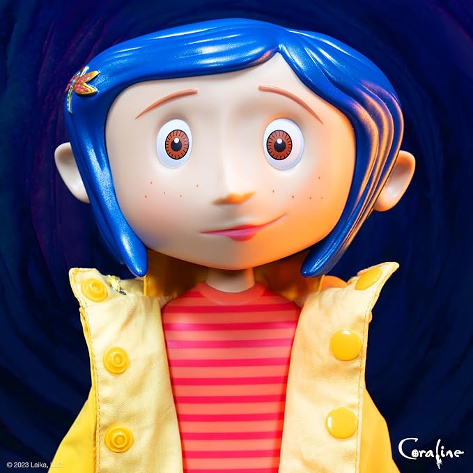 Super7 Supersize Coraline - 16" Coraline Action Figure with Fabric Clothing Classic Movie Collectibles and Retro Toys