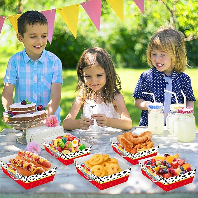 25Pcs Dog Paw Disposable Paper Food Trays for Dog Paw Theme Birthday Party Supplies Baby Shower Decorations