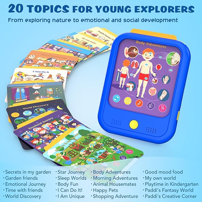 Upgrade Kids Learning Tablet Educational Learning Pad for Toddlers 2-5 to Learn Alphabets, Numbers, Foods, Time, Music, Vehicles,Tablet Toy for Toddlers Ages 2 3 4 5 6 Years Old
