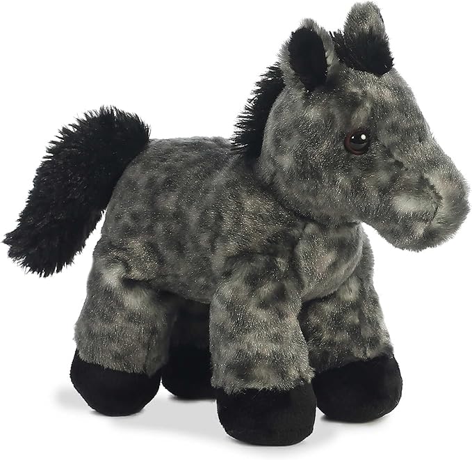 Aurora® Adorable Mini Flopsie™ Storm™ Stuffed Animal - Mini Companions Ready for Playful Adventures - for Kids All Ages, Toddlers, Adults, and Families - Gray 8 Inches