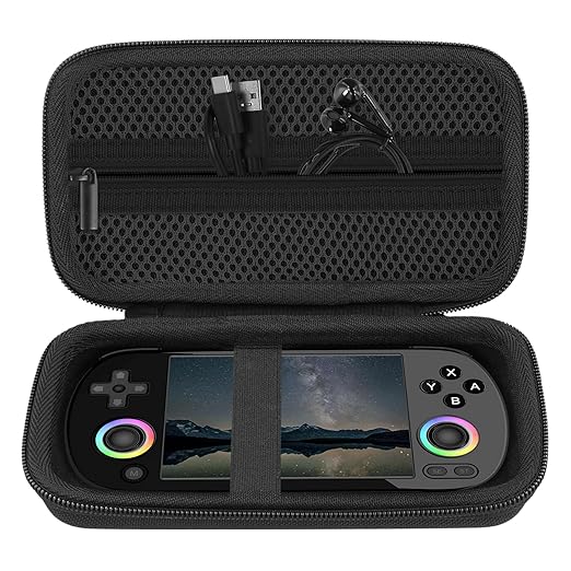 khanka Hard Travel Case Replacement for RG40XX H Retro Handheld Game Console,Case Only. (Black)