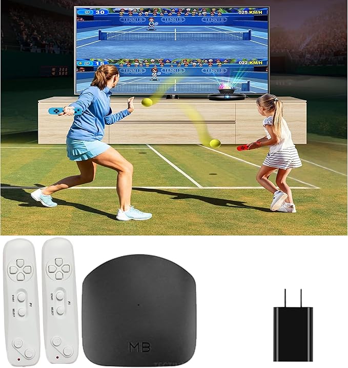 TV Game Console with 200+ Games,Handheld Video GameConsole for Kids, GameSystem with AR Gun Game for Boys,2 GameController, TV Plug& Play, Xmas Birthday Toy Gift for Boys Girls Age
