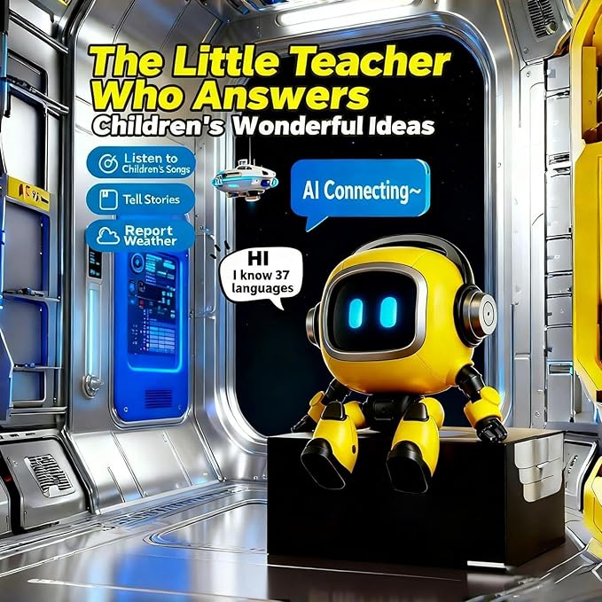 AI Robot Toy – ABS Desktop Size | Intelligent Conversational Companion with Voice Interaction Knowledge Q and A Interactive Games Storytelling | for Educational Learning Office Desk