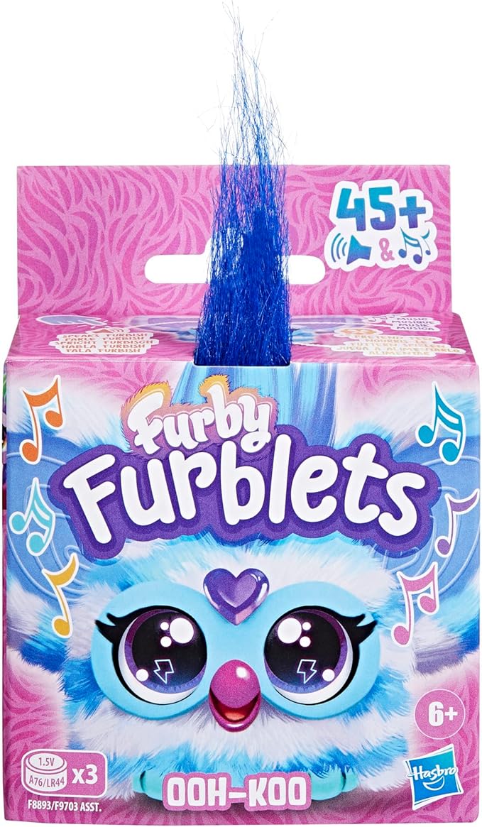 Furby Furblets Ooh-Koo Rock Mini Electronic Plush Toy for Girls & Boys 6+