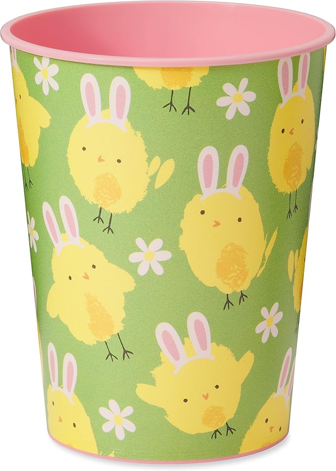American Greetings 16 oz. 8-Count Reusable Plastic Cups, Easter Party Supplies