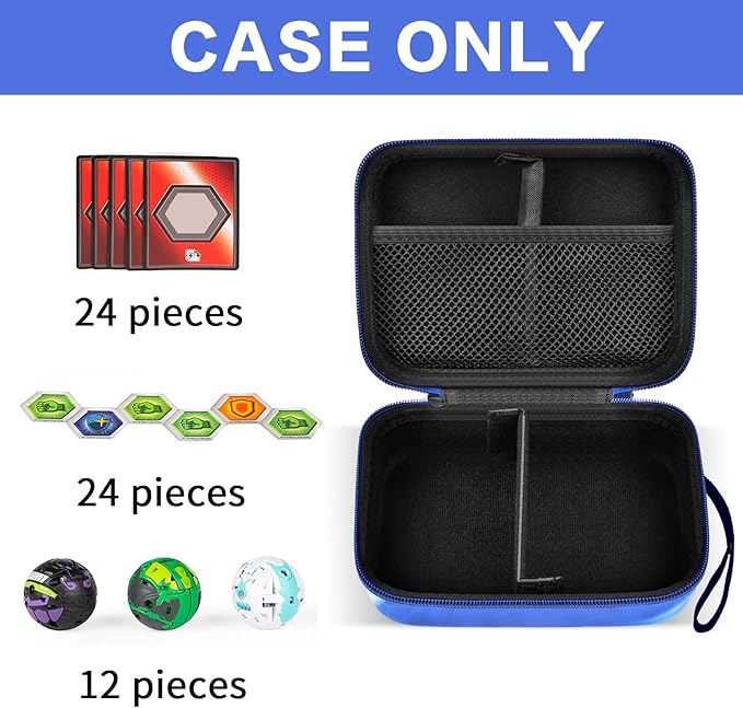 PAIYULE Case Compatible with Bakugan for Baku Gear Pack, Toys Organizer Storage for Bakucores Cards and Ultra Collectible Action Figures, Toy Container Holder for Bakugon Figure (Box Only) Blue
