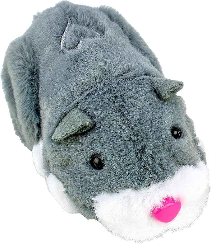 ZhuZhu City Hamster & Quilted Carrying Case – NumNums The Grey & White Interactive Hamster with 40+ Sounds & Endless Behaviors – Take Your ZhuZhu Adventures Anywhere!