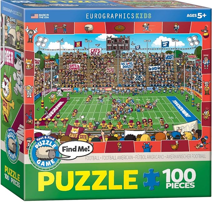 EuroGraphics Football Spot & Find Puzzle (100-Piece) (6100-0474)