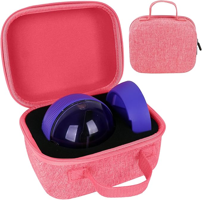 YouKnow Travel Case for Bitzee Hamster Ball Interactive Toy - Shockproof Storage with Custom Foam Insert & Carry Handle, Fits Electronic Pet Toy + Dock (Only Case) (Pink)