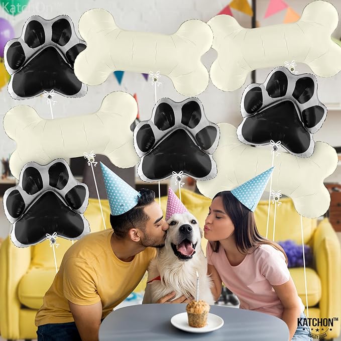 KatchOn, Large Dog Balloons - 29 Inch, Pack of 8 | Dog Balloons for Birthday Party, Paw Print Balloon | dog Party Decorations, paw Balloon | Lets Pawty Birthday Decorations