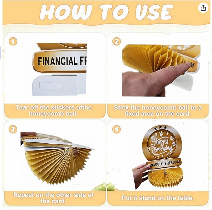 Hilarious 6Pcs Money Themed Birthday Party Honeycomb Centerpieces Bill Dollar Party Table Decorations Table Topper for Birthdays Casino Weddings Bachelorette Graduations Party Supplies
