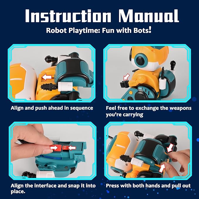 Robot Toys, Rechargeable Remote Control Robot, with Intelligent Programming Function, Gesture Sensing, Auto-Demo,Music and Dance,Children's Birthday Gift(Yellow)