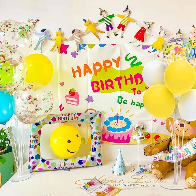 JOYYPOP 6 Sets 28 Inch Balloon Stand Kit, Balloon Holder Stickers Table Decoration Party Birthday Wedding Supplies Accessories