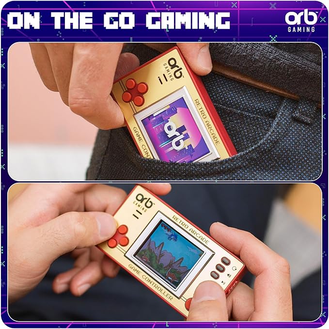 Mini Retro Games Console, 150 in-Built Games, 8-Bit Retro Gaming Handheld Console, 1.8” Full Colour LCD Screen Pocket Console, Immersive Sound Games Console - ThumbsUp!
