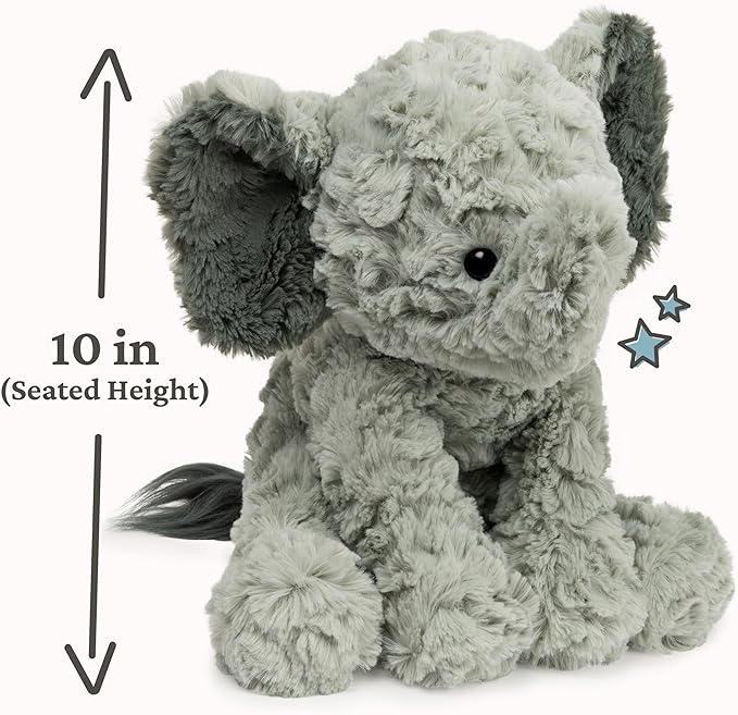 GUND Cozys Collection Elephant Plush, Elephant Stuffed Animals for Ages 1 and Up, Gray, 10"