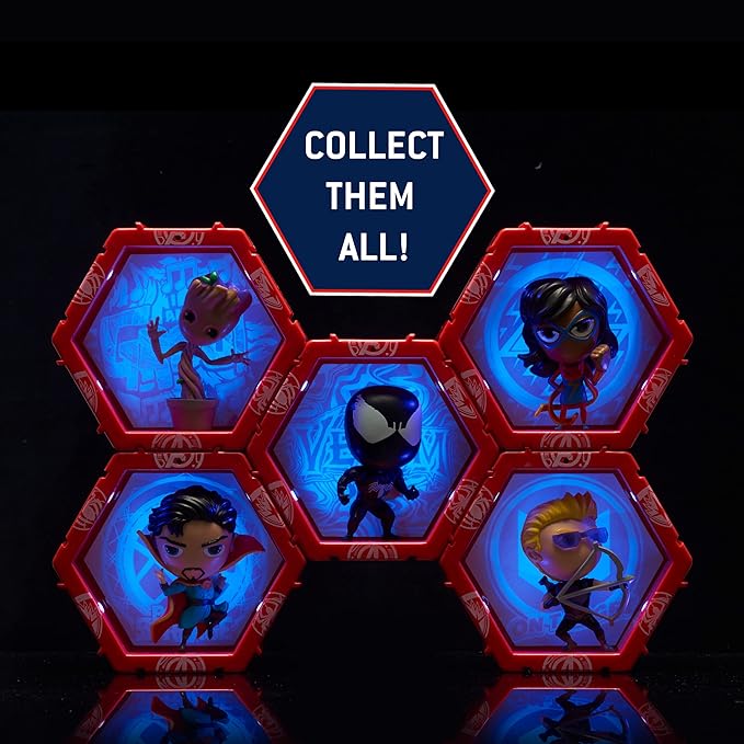 Wow! PODS Marvel Avengers Collection - Ms Marvel | Superhero Light-Up Bobble-Head Figure | Official Marvel Collectable Toys & Gifts | Number 204 in Series,Grey