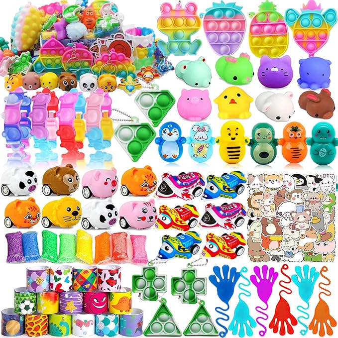 120 Pcs Party Favors Toy Assortment for Kids Birthday Easter Egg Fillers, Pinata Filler Goodie Bag Stuffers, School Classroom Rewards, Treasure Box Toys, Treasure Chest Carnival Prizes Bulk Toys