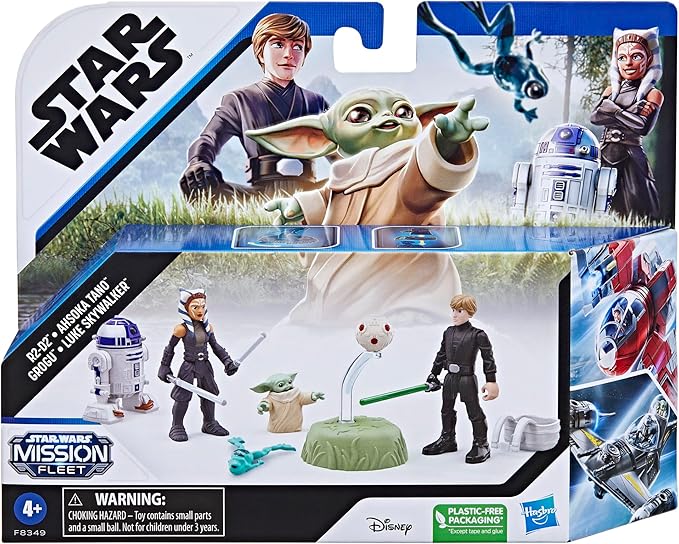 STAR WARS Mission Fleet, 2.5-Inch Scale Grogu Action Figure Set with 4 Figures & 7 Accessories, Toys for 4 Year Old Boys & Girls