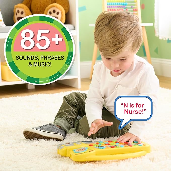 Just Play Cocomelon Learning Bus, Over 85 Learning Phrases, Counting, Alphabet, Music, Sounds, Yellow, Kids Toys for Ages 18 Month