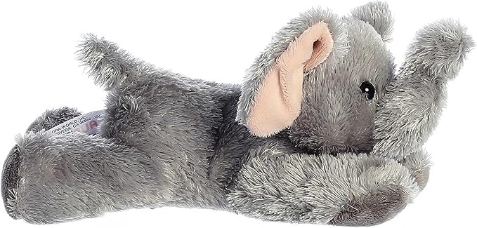 Aurora® Adorable Mini Flopsie™ Ellie™ Stuffed Animal - Mini Companions Ready for Playful Adventures - for Kids All Ages, Toddlers, Adults, and Families - Gray 8 Inches