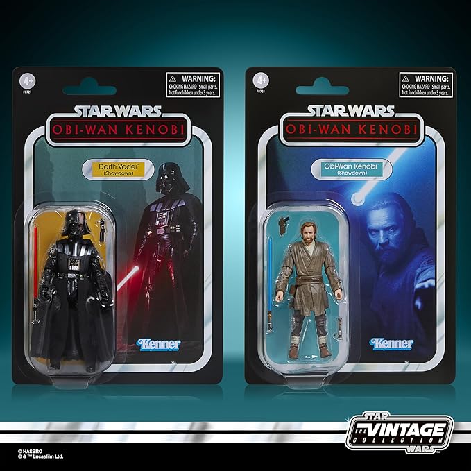 STAR WARS The Vintage Collection Obi-Wan Kenobi (Showdown) & Darth Vader (Showdown), Obi-Wan Kenobi 3.75” Action Figures 2-Pack