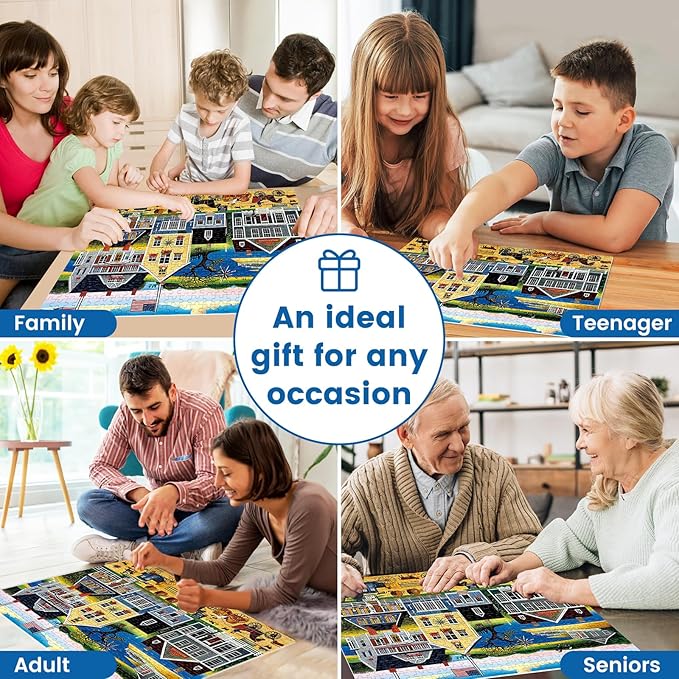 500 Pieces Puzzle for Adults, Fall Puzzle, Autumn Jigsaw Puzzle for Adults, Challenging Game Home Decor Birthday Party Gift Toy for Adults Kids Seniors 20.5×15 in