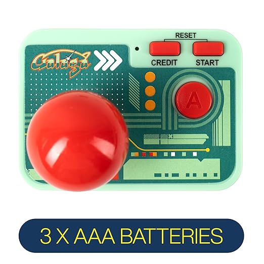 Galaga Plug & Play Arcade Console with TV Stick & Wireless Joystick – Classic Galaga Game On Your TV, Nostalgic Retro Gaming, Easy Setup, Ideal Gift for Gamers & Collectors.