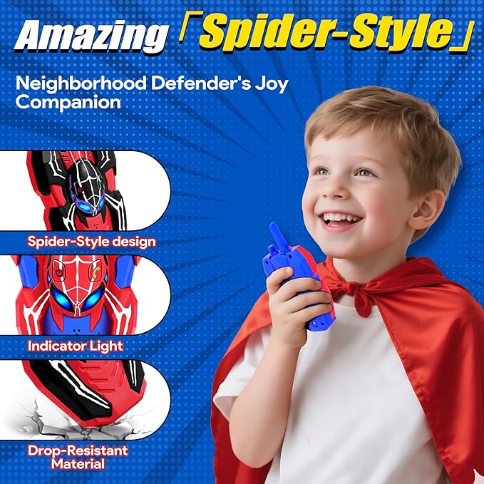 Vvinca Spider Walkie Talkies for Kids 4 PCS
