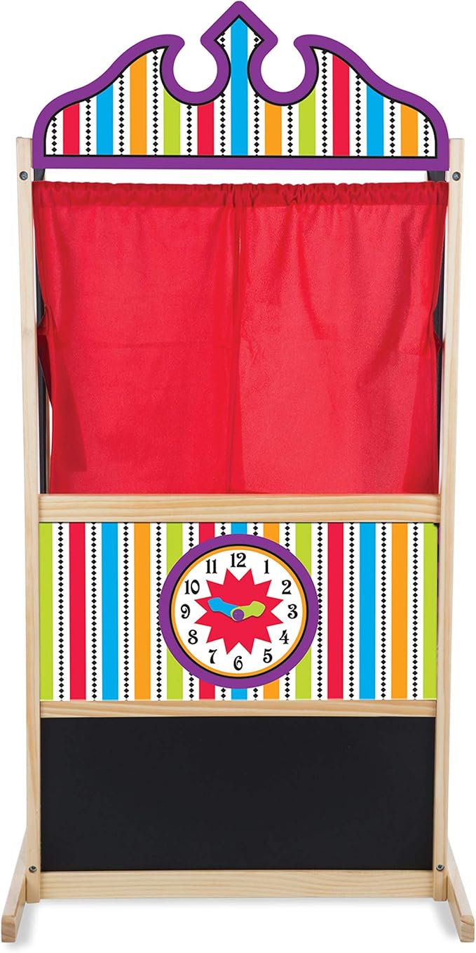 Melissa & Doug Deluxe Puppet Theater - Sturdy Wooden Construction, Age 6+