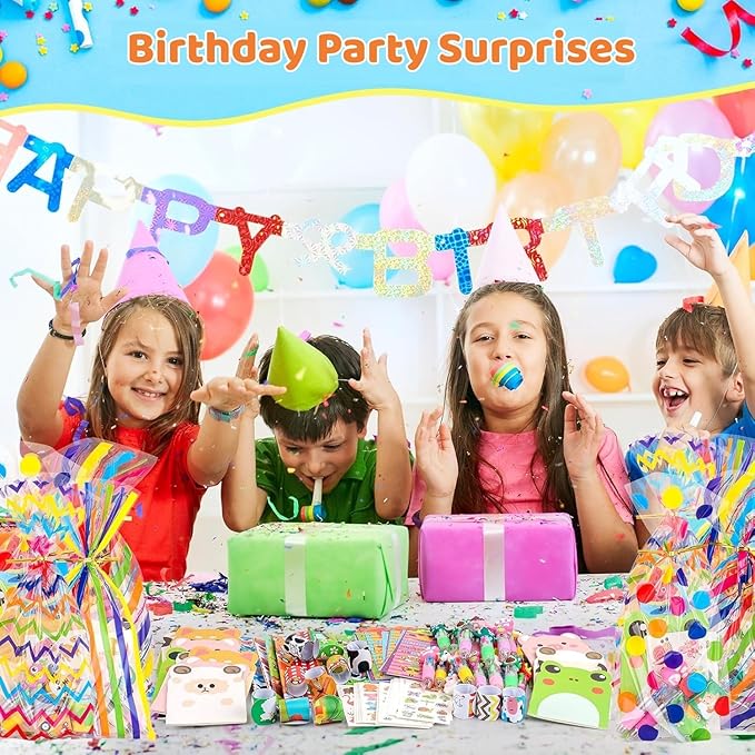 Stationery Party Pack, 24 Pack Birthday Goodie Bags with Multicolor Pen Mini Notebooks for Goodie Bag Easter Classroom Gifts Kids Class Rewards Prizes