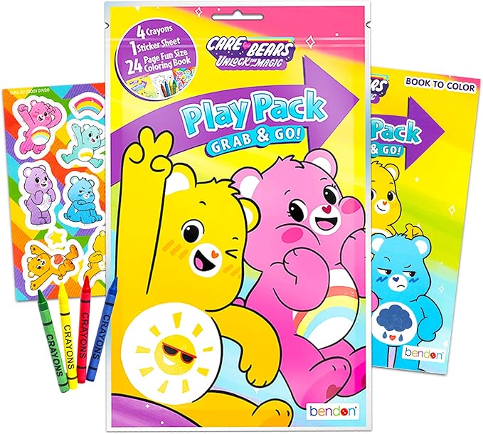 Care Bears Ultimate Party Favors Packs - Bundle Includes 12 Sets with Stickers, Coloring Books and Crayons (Party Supplies)