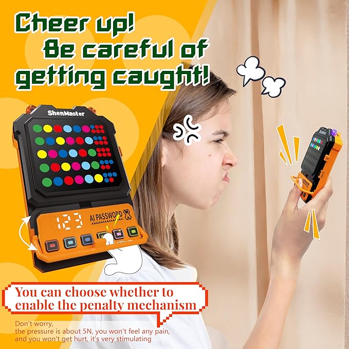 Decoder Game, 10000+ Colors Code-Breaking & Brain Teasers Games for Kids and Adults, Multiplayer Handheld Travel Memory Games, Christmas Birthday Gift for Boys & Girls, Ages 6+