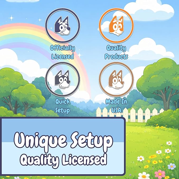 Unique Bluey Party Hats and Blowouts 8 Hats & 8 Party Blowouts with Celebrate With Me Sticker | Bluey Birthday Party Supplies for Kids