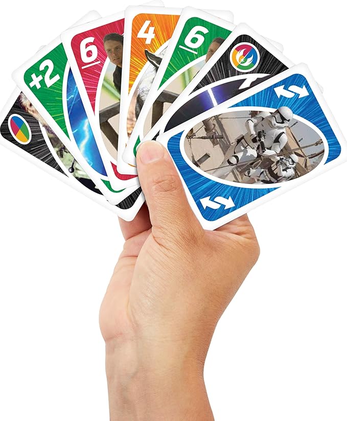 Mattel Games UNO Star Wars Matching Card Game Featuring 112 Cards with Unique Wild Card & Instructions for Players 7 Years Old & Up, Gift for Kid, Family & Adult Game Night