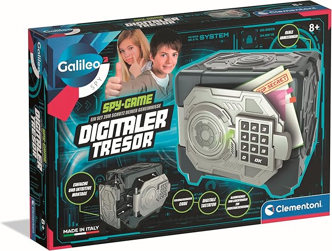 Galileo Spy Digital Safe - Safe with Alarm & Warning Light for Young Agents & Spies - Toy for Children from 8 Years - 59433 by Clementoni