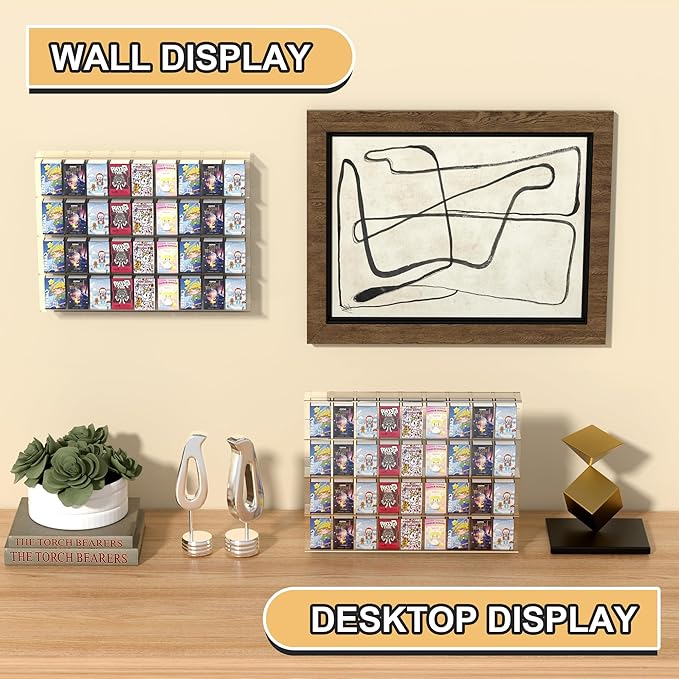 Wall Display Shelves, Acrylic Floating Shelves for Mini Toys, Clear Collectibles Display Case 2 Pack