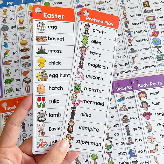 1 Set Double Sided Vocabulary Flashcards Educational Learning Cards High Frequency Sight Words Flashcards Learn to Read