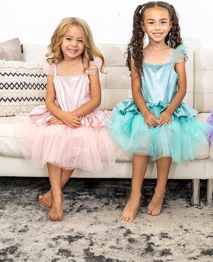Little Adventures Teal Tutu Princess Dress Up Costume - Machine Washable Child Pretend Play Dress with No Glitter