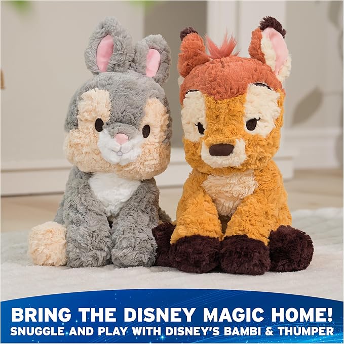 GUND Disney Official Thumper Plush, Disney Cozys Collection, Bambi Toys, Bunny Rabbit Stuffed Animal for Ages 1 and Up, Gray, 10”