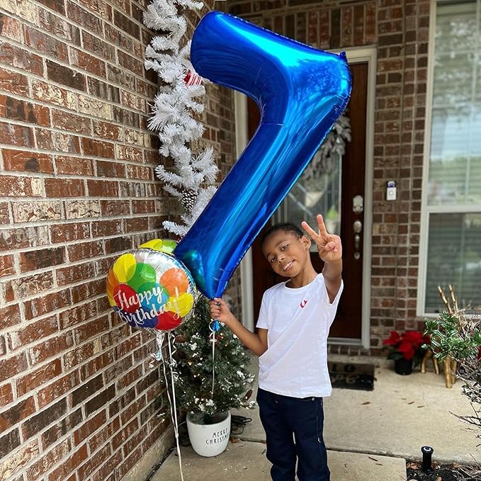 40 Inch Navy blue Number 27 Digital Balloon,Jumbo Mylar Foil Helium Balloon for 27 Balloons for Birthday Party,Wedding Anniversary Party Decorations